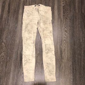 J Brand White/Grey Printed Jeans